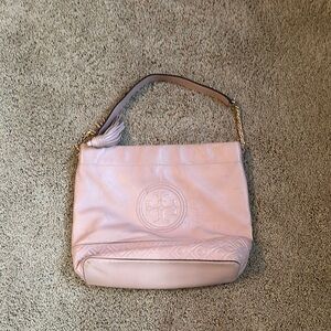 Tory Burch Fleming Hobo blush pink Leather Bag